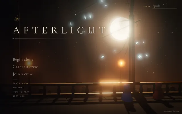 Title screen of Afterlight