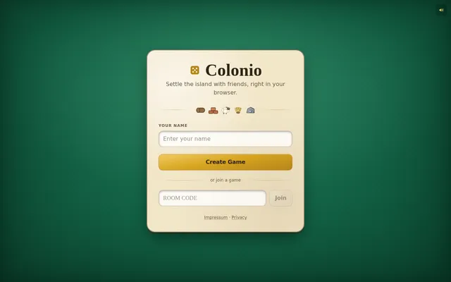 Title screen of Colonio